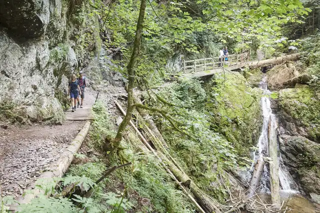 Wandern in der Lotenbachklamm - Paar